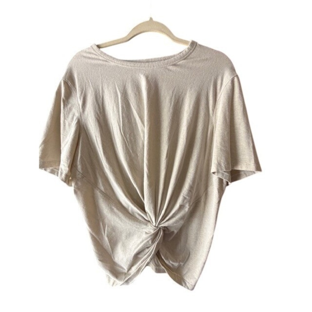 lululemon athletica Short Sleeve Twist Front Tee in Light Beige